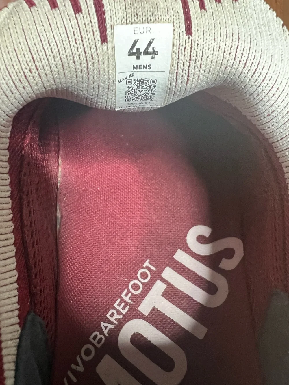 VivoBarefoot Men's Motus Strength Barefoot Training Shoes Burgundy Mens EU 44